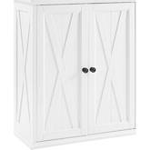 Clifton Stackable Pantry Cabinet in Distressed White Finish