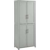 Savannah Tall Pantry Cabinet in Gray Finish