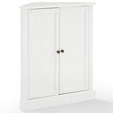 Shoreline Stackable Corner Cabinet in White Finish