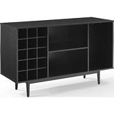 Liam Wine Storage Sideboard in Black Finish