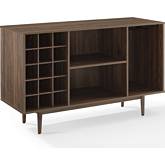 Liam Wine Storage Sideboard in Walnut Finish