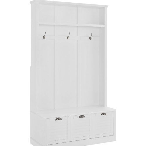 Ellison Hall Tree in White Finish