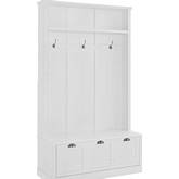 Ellison Hall Tree in White Finish