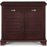 Lydia Linen Hamper in Espresso Brown Finish Wood