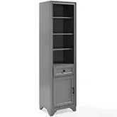Tara Linen Cabinet in Vintage Gray Finish Wood