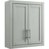 Savannah Wall Bath Cabinet in Gray Finish