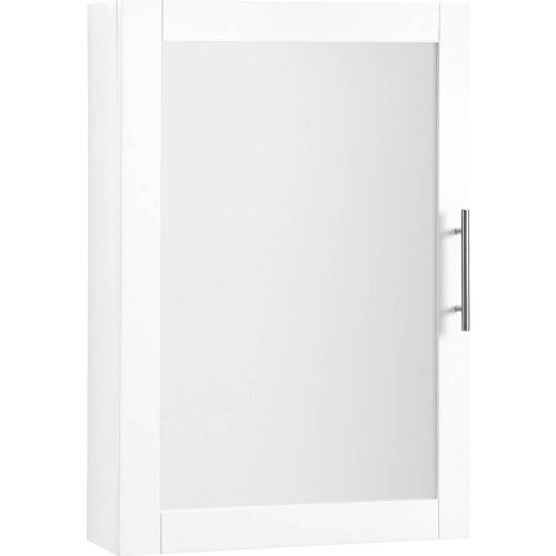 Savannah Mirrored Wall Cabinet in White Finish