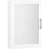Savannah Mirrored Wall Cabinet in White Finish