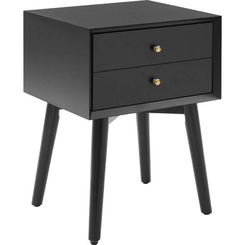 Landon Nightstand in Matte Black Finish