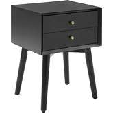 Landon Nightstand in Matte Black Finish