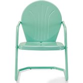 Griffith Outdoor Chair in Aqua Metal