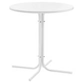 Griffith Outdoor 27" Round Bistro Table in White Satin Steel