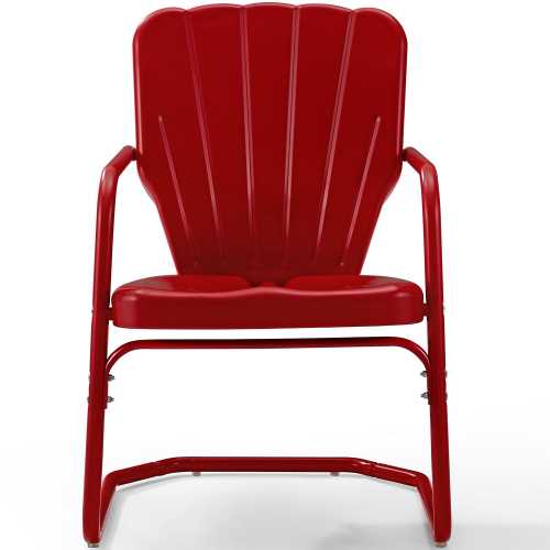 Ridgeland Outdoor Chair in Red Metal (Set of 2)