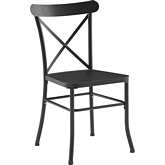 Astrid Outdoor Dining Chair in Black Metal (Set of 2)