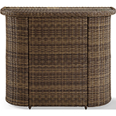 Bradenton Outdoor Bar in Weathered Resin Wicker & Tempered Glass
