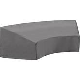 Outdoor Catalina Round Sectional Furniture Cover in Gray Fabric