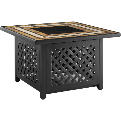 Tucson Outdoor Fire Table in Steel with Tile Top