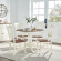 Shelby 5 Piece Round Dining Set in Distressed White & Cherry