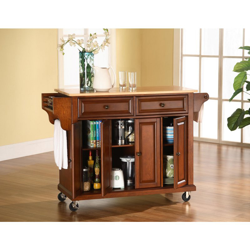 Crosley KF30001ECH Kitchen Cart Island in Classic Cherry Finish Crosley KF30001ECH Kitchen Cart Island in Classic Cherry Finish