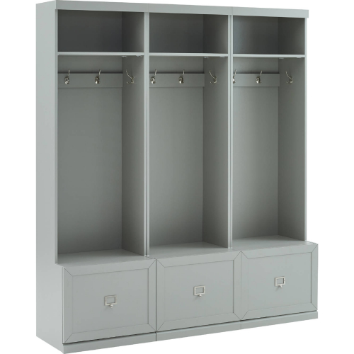 Harper 3 Piece Hall Tree Set in Gray