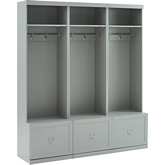 Harper 3 Piece Hall Tree Set in Gray