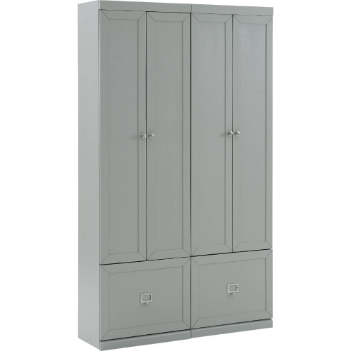 Harper 2 Piece Pantry Cabinet Set in Gray