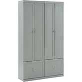 Harper 2 Piece Pantry Cabinet Set in Gray