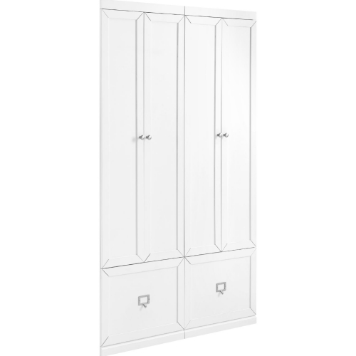 Harper 2 Piece Pantry Closet Entryway Set in White Finish