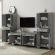 Tara 3 Piece Entertainment Center in Distressed Gray Finish