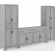 Tara 3 Piece Entertainment Center in Distressed Gray Finish