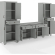 Tara 3 Piece Entertainment Center in Distressed Gray Finish