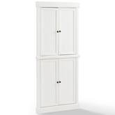 Shoreline Tall Corner Cabinet White Finish