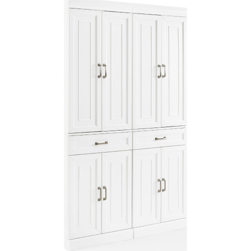 Stanton 2 Piece Cabinet Set in White Finish
