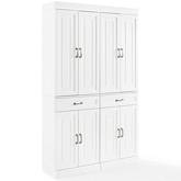 Stanton 2 Piece Cabinet Set in White Finish