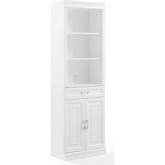 Stanton Bookcase in White Finish Wood