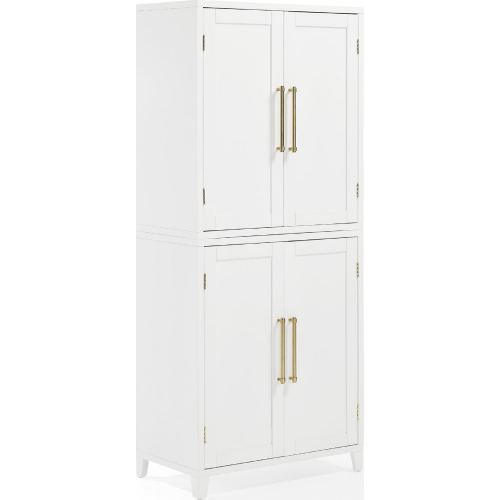 Roarke Kitchen Pantry Storage Cabinet White