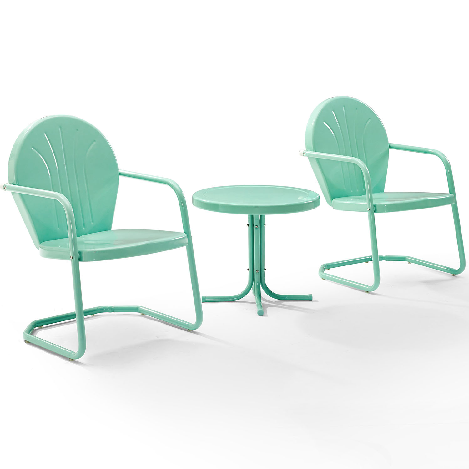 Crosley KO10004AQ Griffith 3 Piece Outdoor Set: 2 Chairs & Side Table ...