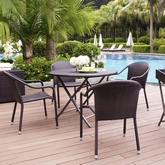 Palm Harbor 5 Piece Outdoor Cafe Dining Set in Resin Wicker