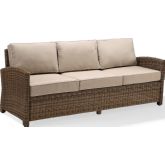 Bradenton Outdoor Sofa in Resin Wicker & Sand Cushions