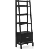 Landon 22" Etagere Bookcase in Matte Black Finish