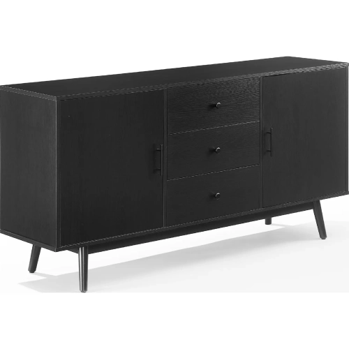 Lucas Sideboard in Black Finish Wood