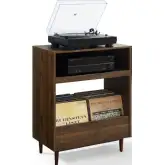 Liam Record Player Stand in Walnut Finish