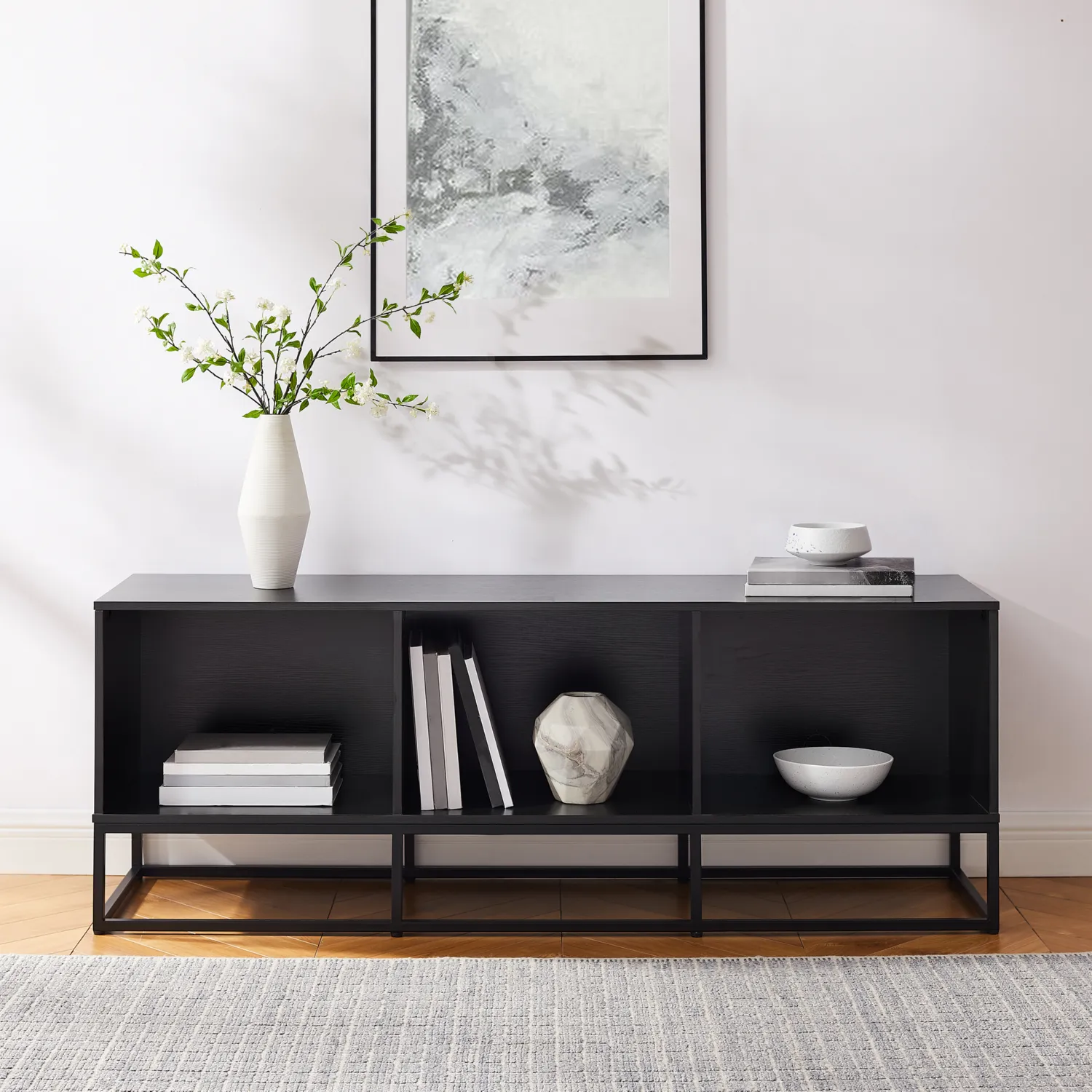 Crosley Enzo Large Record Storage Media Console - Thumbnail 3