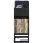 Enzo Small Vinyl Record Storage Stand in Black & Steel