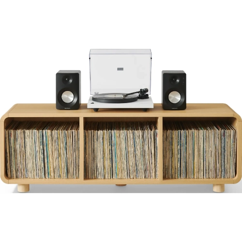 Zoe 60" Record Storage Console in Ash Finish