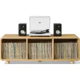 Zoe 60" Record Storage Console in Ash Finish