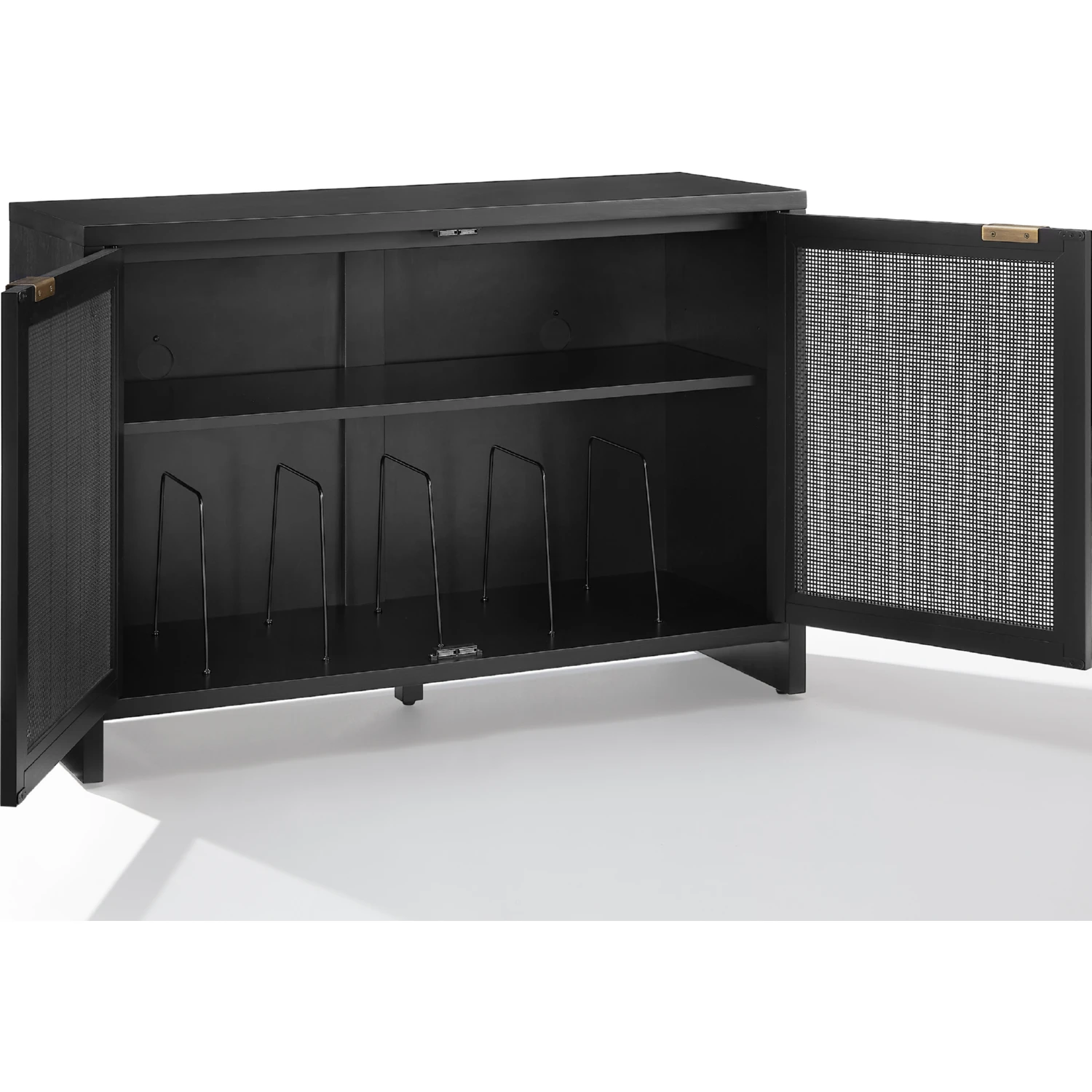 Crosley CF1146-BK Kenji Record Player Cabinet with Vinyl Storage