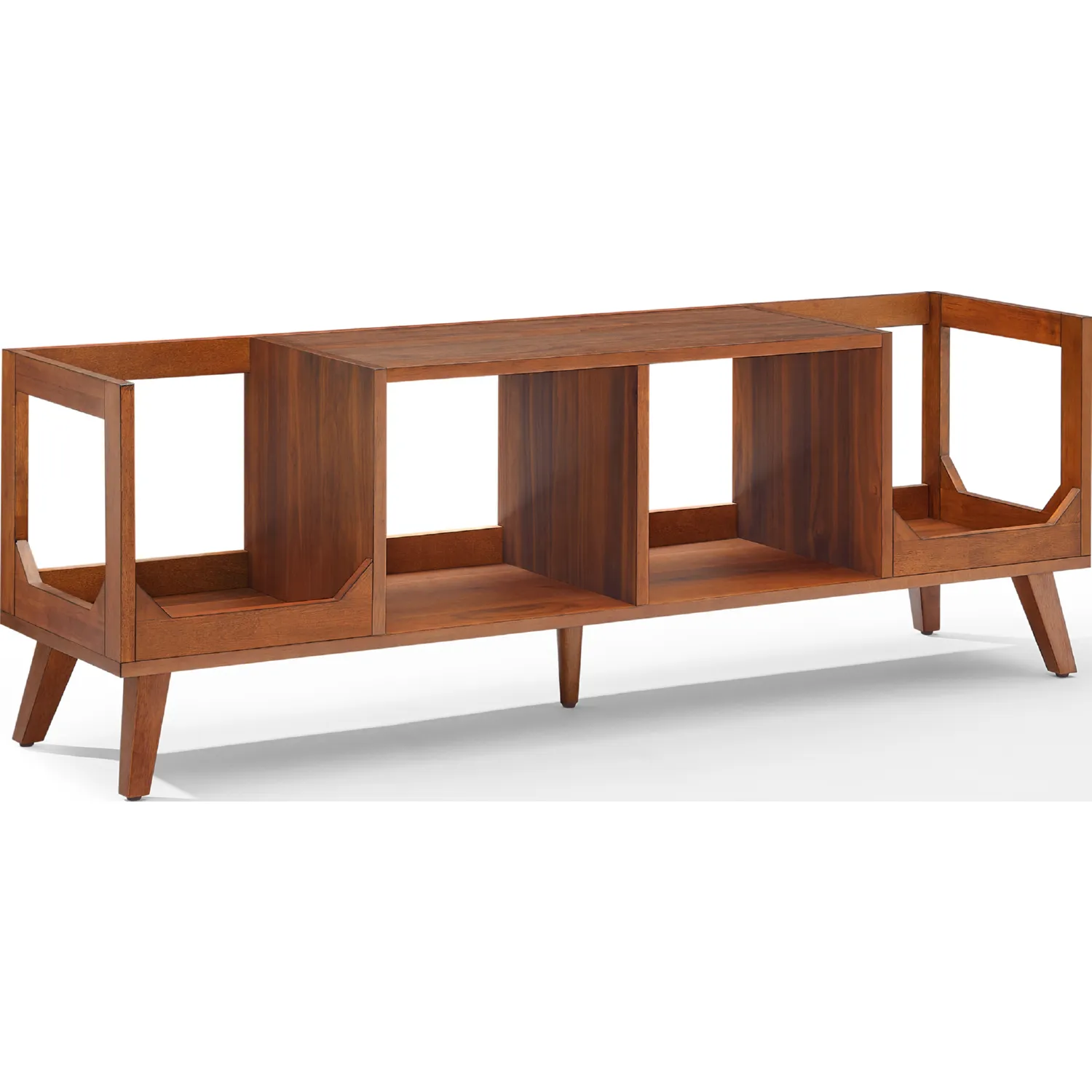 Crosley CF1149 WA Asheville Low Record Storage Console in Walnut