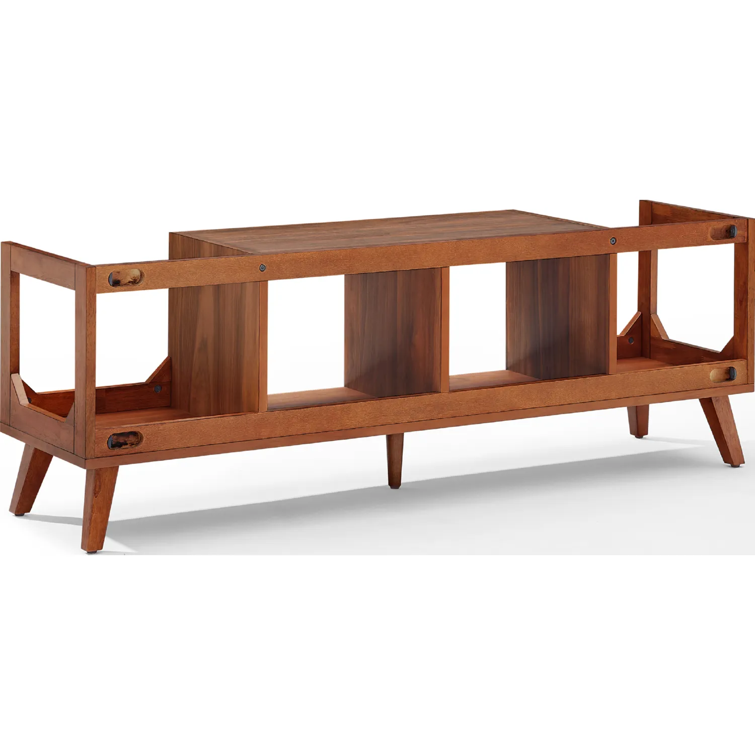 Crosley CF1149 WA Asheville Low Record Storage Console in Walnut