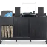 Arden Record Player Cabinet w/ Vinyl Storage in Black